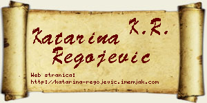 Katarina Regojević vizit kartica